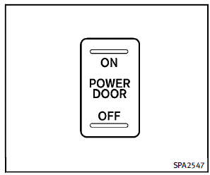 Power lift gate main switch