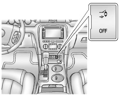 To change the liftgate to manual operation, press the switch on the center console
