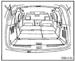 3. Fold the 3rd row seat flat using the