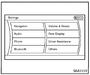 1. Push the SETTING button and select the