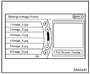 The image files in the USB memory will be