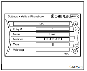 5. Select the “Voicetag” key to record a