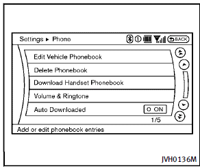 To set up the Bluetooth® Hands-Free