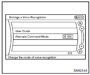 4. Highlight the “Alternate Command