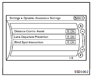 3. Highlight the “Distance Control Assist”