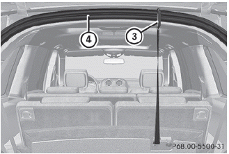 ► Attach hook 3 to upper seal 4 in the