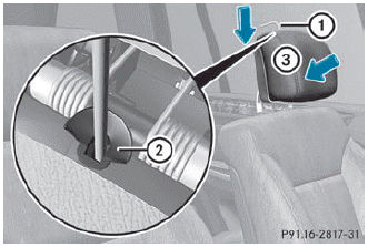 ► Remove resetting tool 1 from the