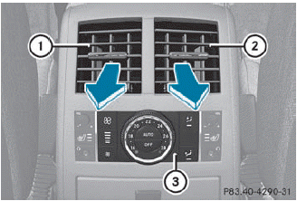 1 Rear-compartment air vent, left