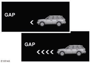 The message center will display the gap set. The vehicle will then maintain the