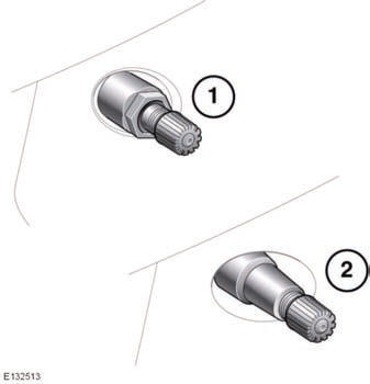 Wheels fitted with TPMS can be visually identified by the external metal lock