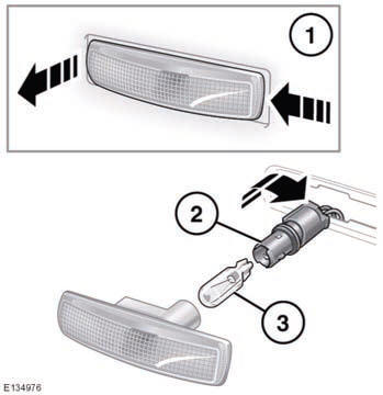 Follow the steps illustrated. Insert a new bulb and refit the components.