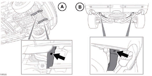 A. Front lashing points.