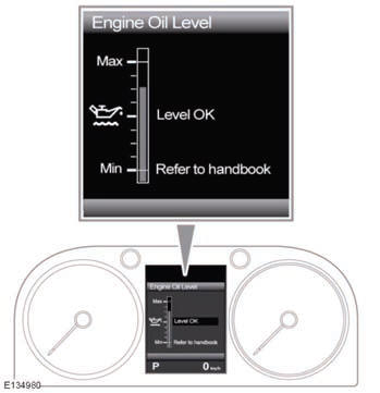 If the oil level is within the required operating range, the message Engine Oil