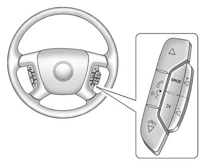 If available, some audio controls can be adjusted at the steering wheel.