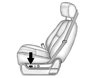 To adjust a power seat: