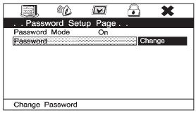 2. Navigate to the Password sub-menu under the Password Setup Page.