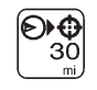 The distance to destination symbol indicates the distance to the final destination.