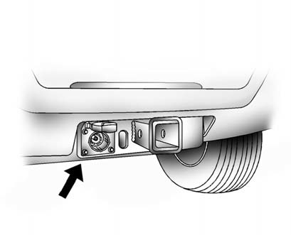 The vehicle has a seven-pin universal heavy-duty trailer connector attached to