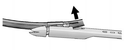 3. Install the new blade onto the arm connector and make sure the grooved areas