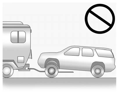 Notice: If a two-wheel drive vehicle is towed with the rear wheels on the ground,