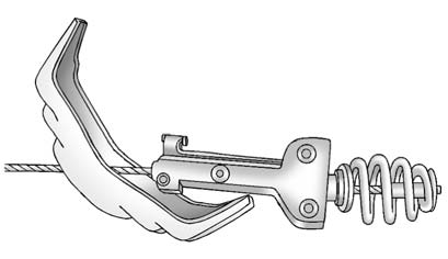 Once the retainer is separated from the pin, tilt the retainer and pull it through