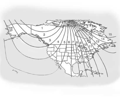 2. Find the vehicle's current location and variance zone number on the map.