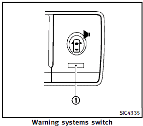 The warning systems switch is used to turn