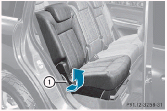 ► Move the head restraint to the lowest