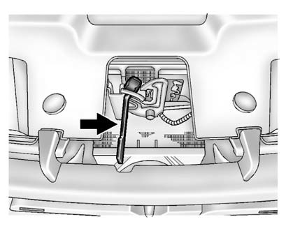 2. Then go to the front of the vehicle and locate the secondary hood release,