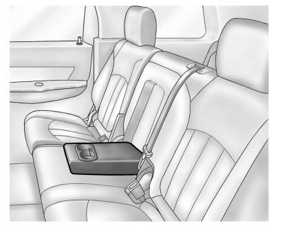 Vehicles with a rear seat armrest have two cupholders. Pull the armrest down